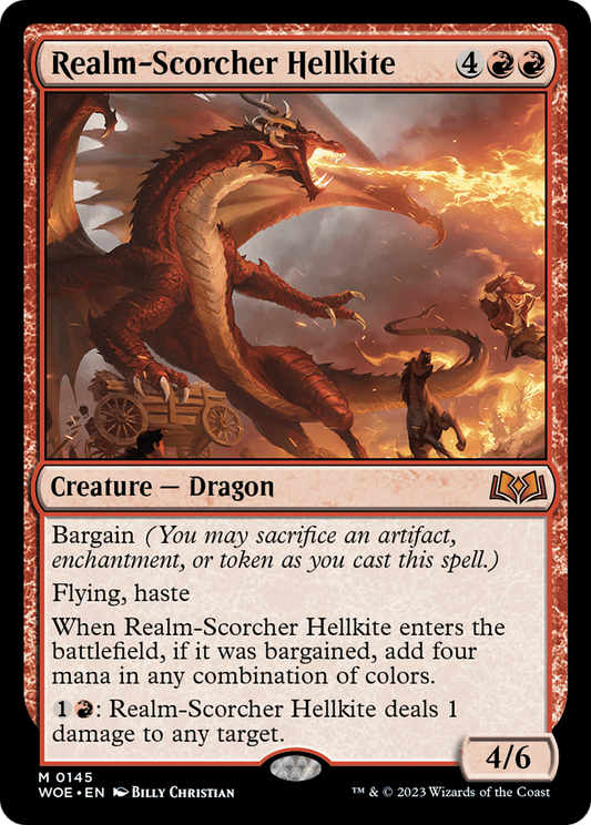 Realm-Scorcher Hellkite (WOE-145) - Wilds of Eldraine Foil