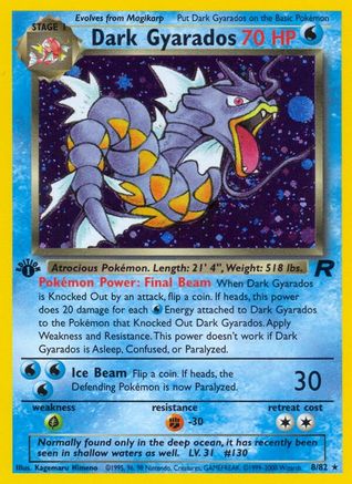 Dark Gyarados (8) 008  - Unlimited Holofoil Team Rocket - Holo Rare