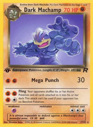 Dark Machamp (27) 027  - Unlimited Team Rocket - Rare