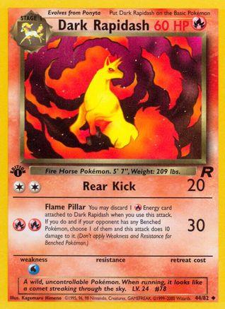 Dark Rapidash 044  - Unlimited Team Rocket - Uncommon