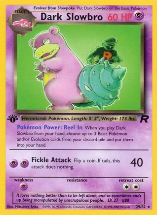 Dark Slowbro (29) 029  - 1st Edition Team Rocket - Rare