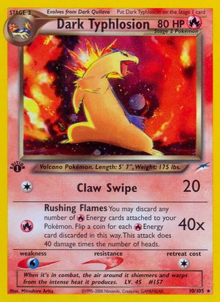 Dark Typhlosion 010  - Unlimited Holofoil Neo Destiny - Holo Rare