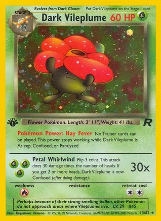 Dark Vileplume (13) 013  - 1st Edition Holofoil Team Rocket - Holo Rare