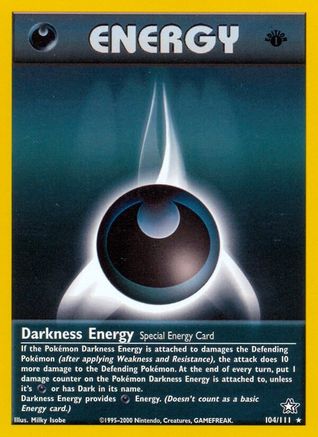 Darkness Energy 104  - Unlimited Neo Genesis - Rare