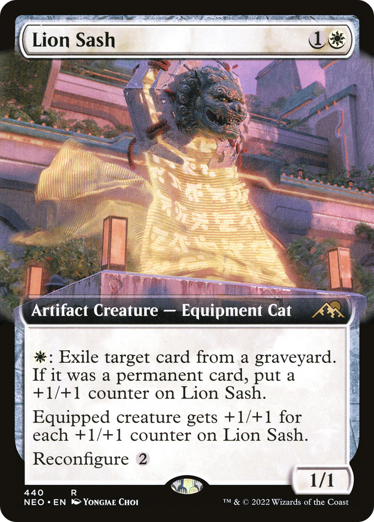 Lion Sash (NEO-440) - Kamigawa: Neon Dynasty: (Extended Art)