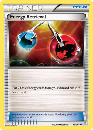 Energy Retrieval 080  - Reverse Holofoil Plasma Blast - Uncommon