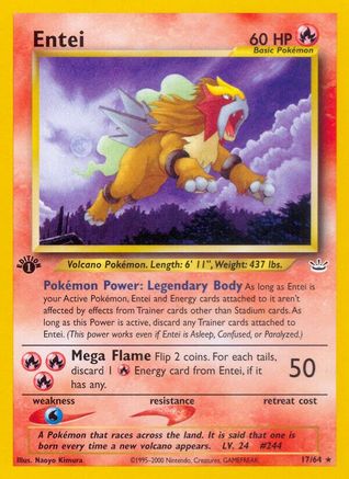 Entei (17) 017  - Unlimited Neo Revelation - Rare