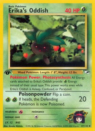 Erika's Oddish (47) 047  - Unlimited Gym Heroes - Uncommon