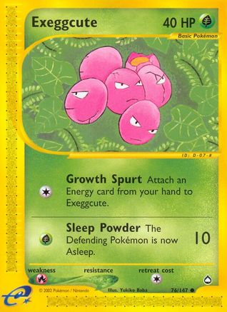 Exeggcute (76) 076  - Reverse Holofoil Aquapolis - Common