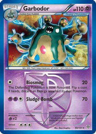 Garbodor (Team Plasma) (66) 066  - Holofoil Plasma Storm - Holo Rare