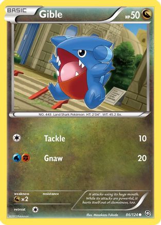 Gible (86) 086  - Reverse Holofoil Dragons Exalted - Common