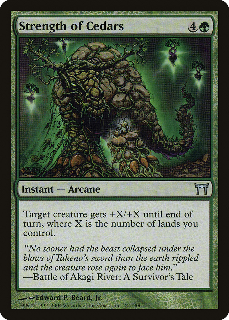 Strength of Cedars (CHK-245) - Champions of Kamigawa Foil
