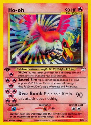 Ho-oh (7)  - Unlimited Holofoil Neo Revelation - Holo Rare