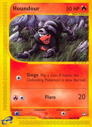 Houndour (86) 086  - Reverse Holofoil Aquapolis - Common