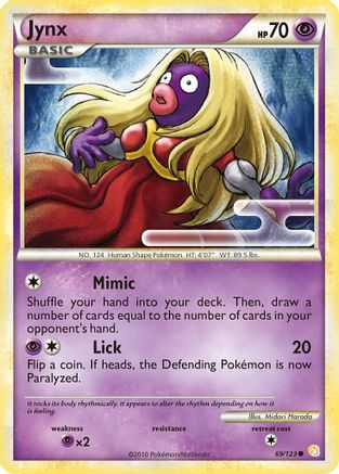 Jynx 069  - Reverse Holofoil HeartGold SoulSilver - Common