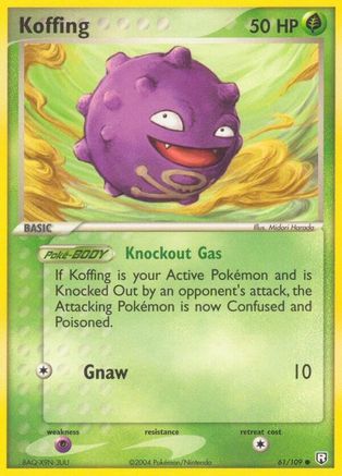 Koffing 061  - Reverse Holofoil Team Rocket Returns - Common