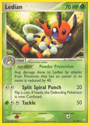 Ledian 023  - Reverse Holofoil Team Rocket Returns - Rare