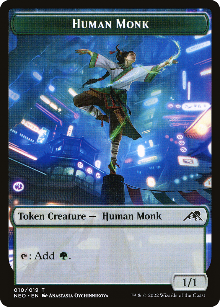 Human Monk (NEO-010) - Kamigawa: Neon Dynasty Tokens