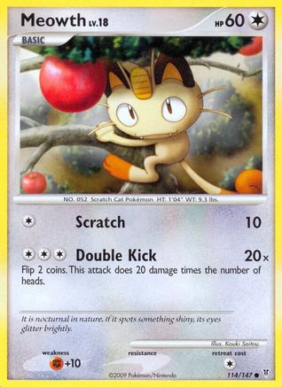 Meowth  - Reverse Holofoil Supreme Victors - Common