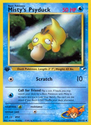 Misty's Psyduck 054  - Unlimited Gym Heroes - Uncommon