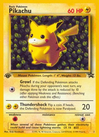 Pikachu (1) (Misprint) 001  - 1st Edition WoTC Promo - Promo
