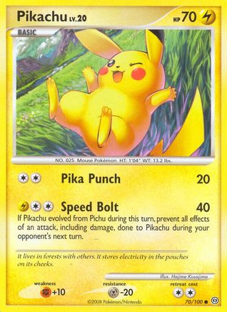 Pikachu 070  - Reverse Holofoil Stormfront - Common