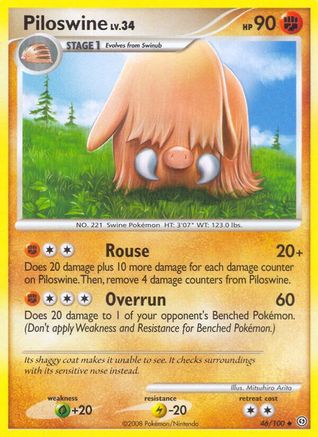 Piloswine  - Reverse Holofoil Stormfront - Uncommon