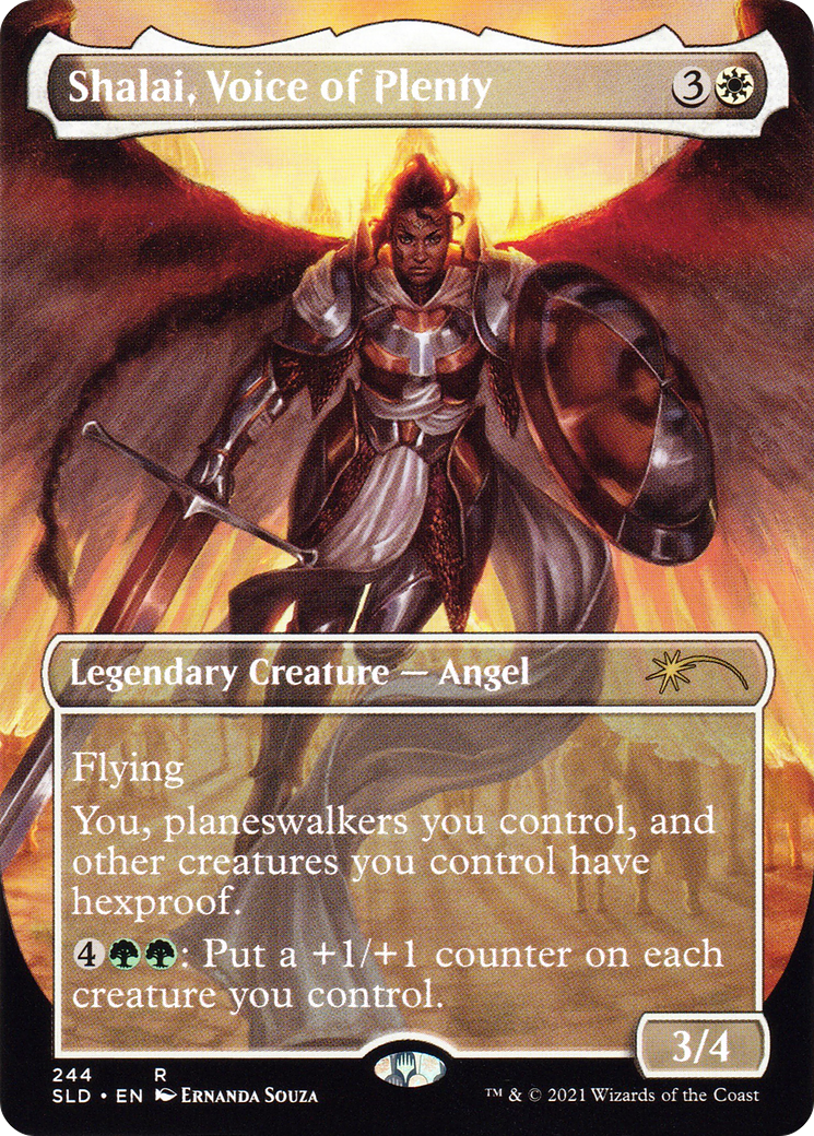Shalai, Voice of Plenty (SLD-244) - Secret Lair Drop (Borderless) Foil