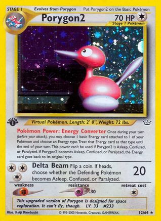 Porygon2/64  - Unlimited Holofoil Neo Revelation - Holo Rare
