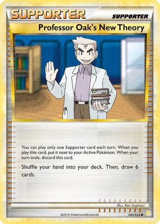 Professor Oak's New Theory 101  - Reverse Holofoil HeartGold SoulSilver - Uncommon