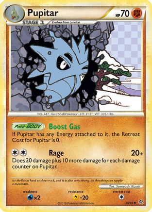 Pupitar (38)  - Reverse Holofoil Unleashed - Uncommon