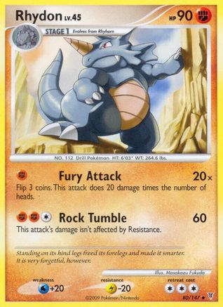 Rhydon  - Reverse Holofoil Supreme Victors - Uncommon