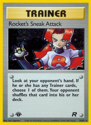 Rocket's Sneak Attack (16) 016  - 1st Edition Holofoil Team Rocket - Holo Rare