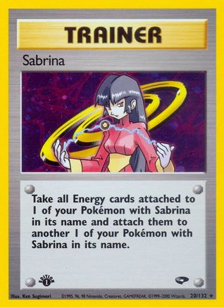 Sabrina (20)  - Unlimited Holofoil Gym Challenge - Holo Rare