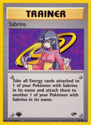 Sabrina (110) 110  - 1st Edition Gym Challenge - Rare