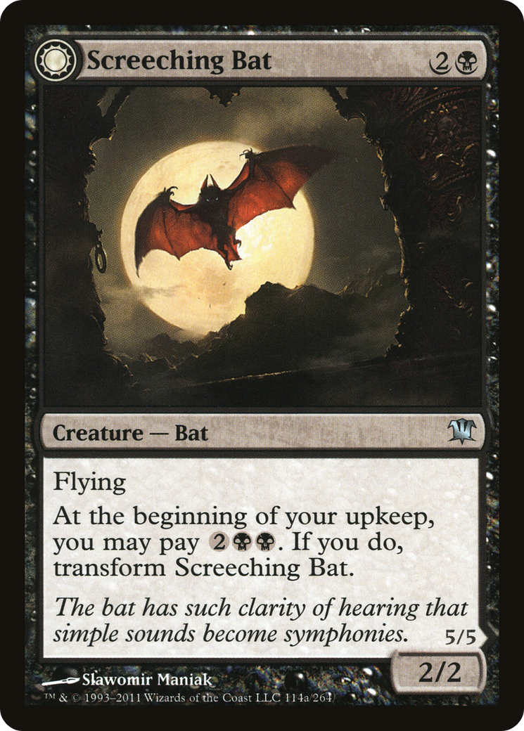 Screeching Bat (ISD-114) - Innistrad: (Double Faced Transform) Foil