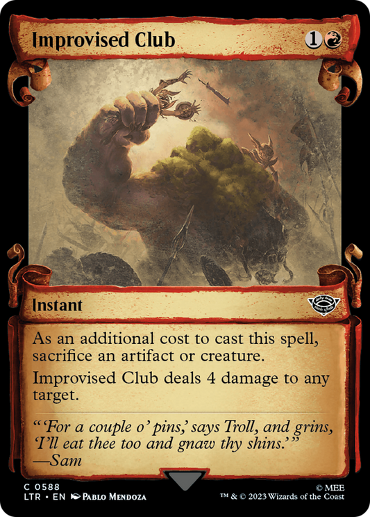 Improvised Club (LTR-588) - The Lord of the Rings: Tales of Middle-earth: (Showcase) Foil