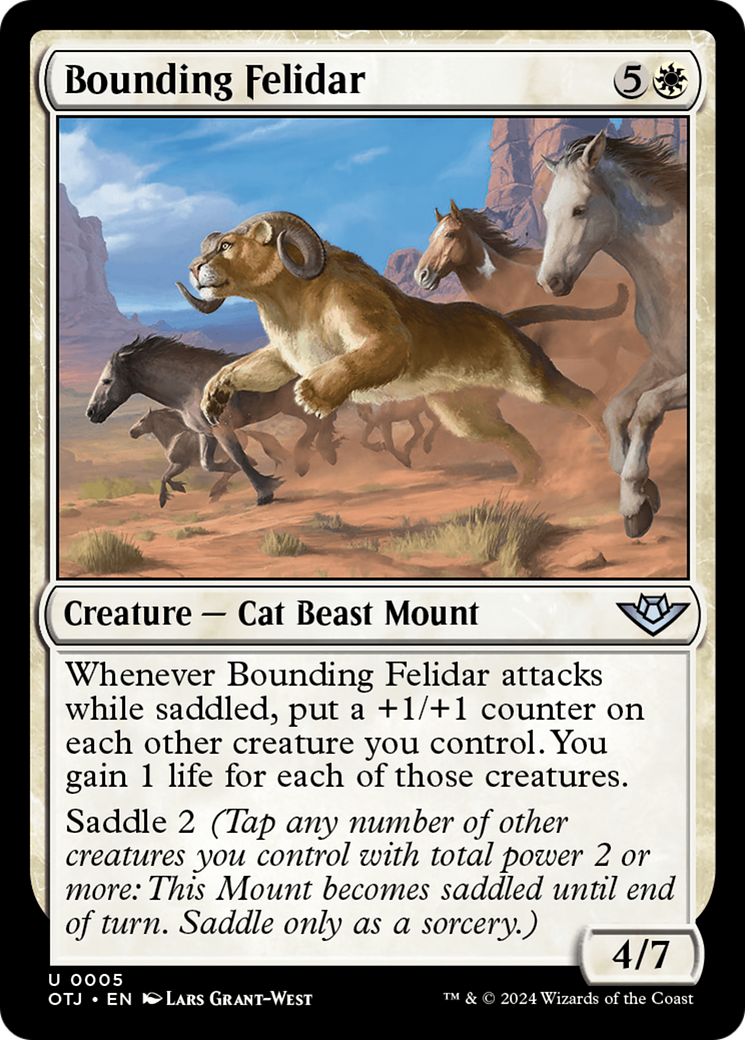 Bounding Felidar (OTJ-005) - Outlaws of Thunder Junction Foil