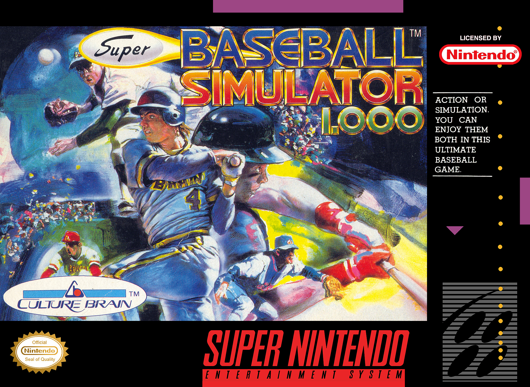 Super Baseball Simulator 1.000 - Super Nintendo (SNES)