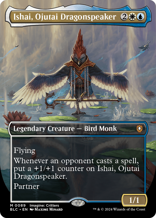 Ishai, Ojutai Dragonspeaker (BLC-089) - Bloomburrow Commander (Borderless) Foil