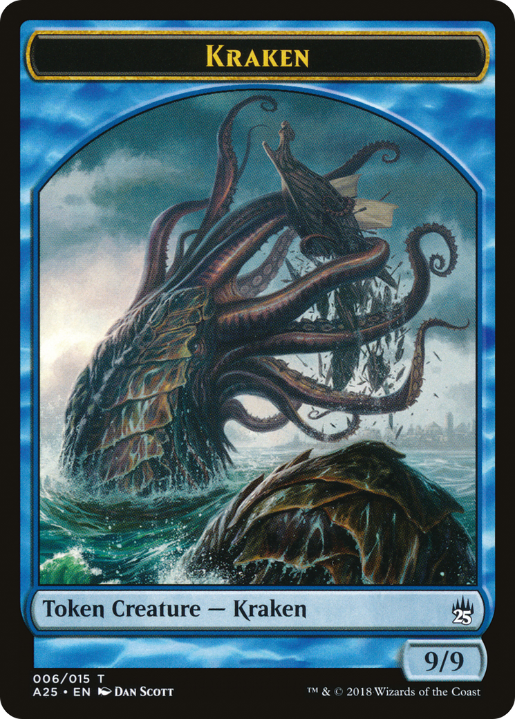 Fish // Kraken (A25-05★) - Masters 25 Tokens