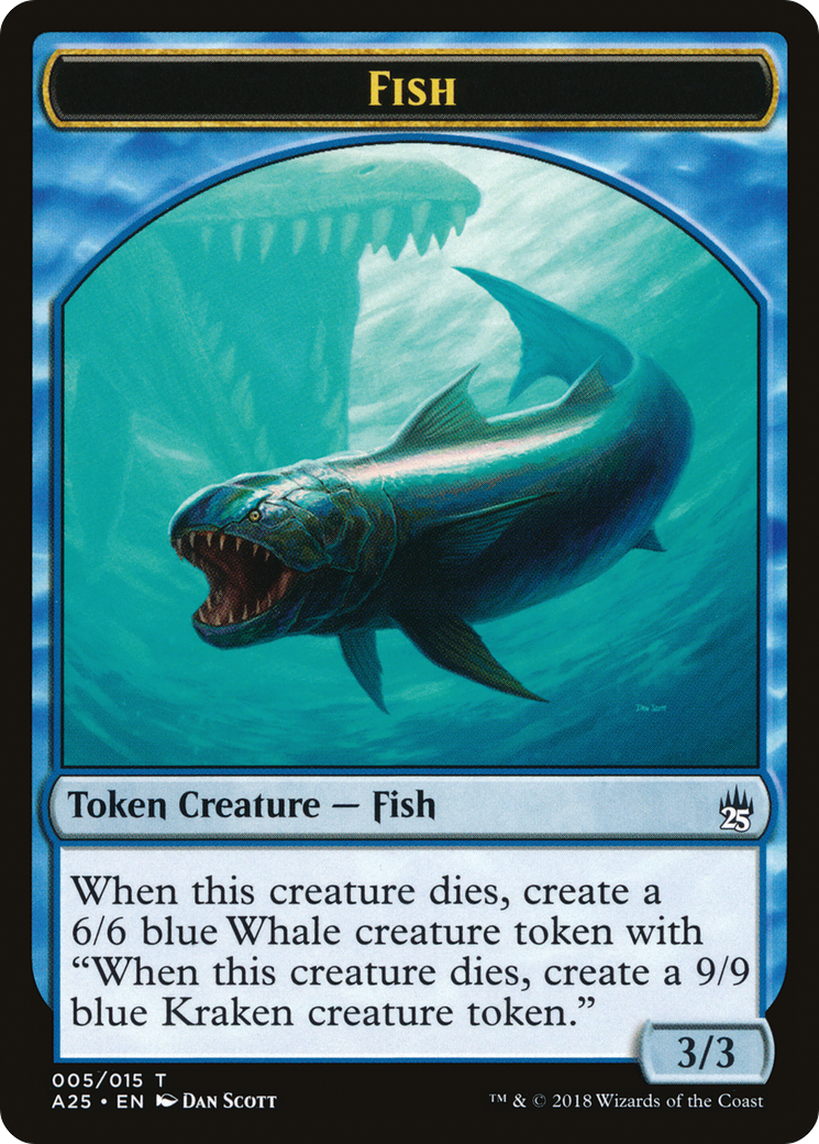 Fish // Kraken (A25-05★) - Masters 25 Tokens