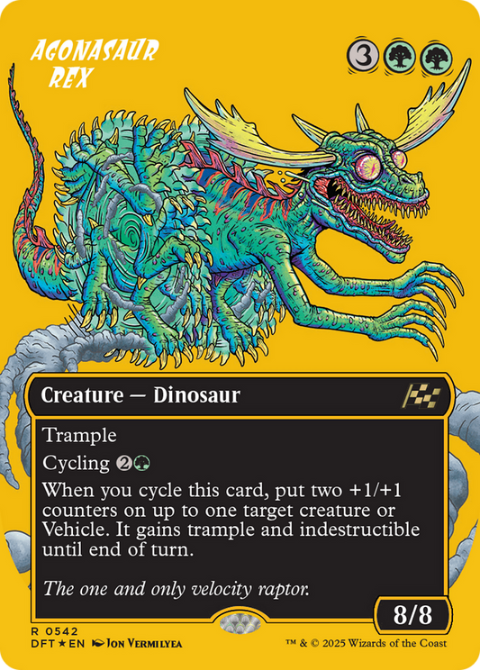 Agonasaur Rex (Borderless) (First-Place Foil) (DFT-542) - Aetherdrift (Borderless) Foil