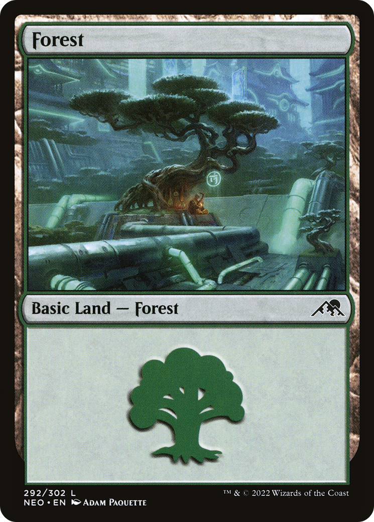 Forest (NEO-292) - Kamigawa: Neon Dynasty Foil