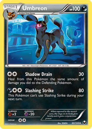 Umbreon (60) 060  - Reverse Holofoil Dark Explorers - Uncommon
