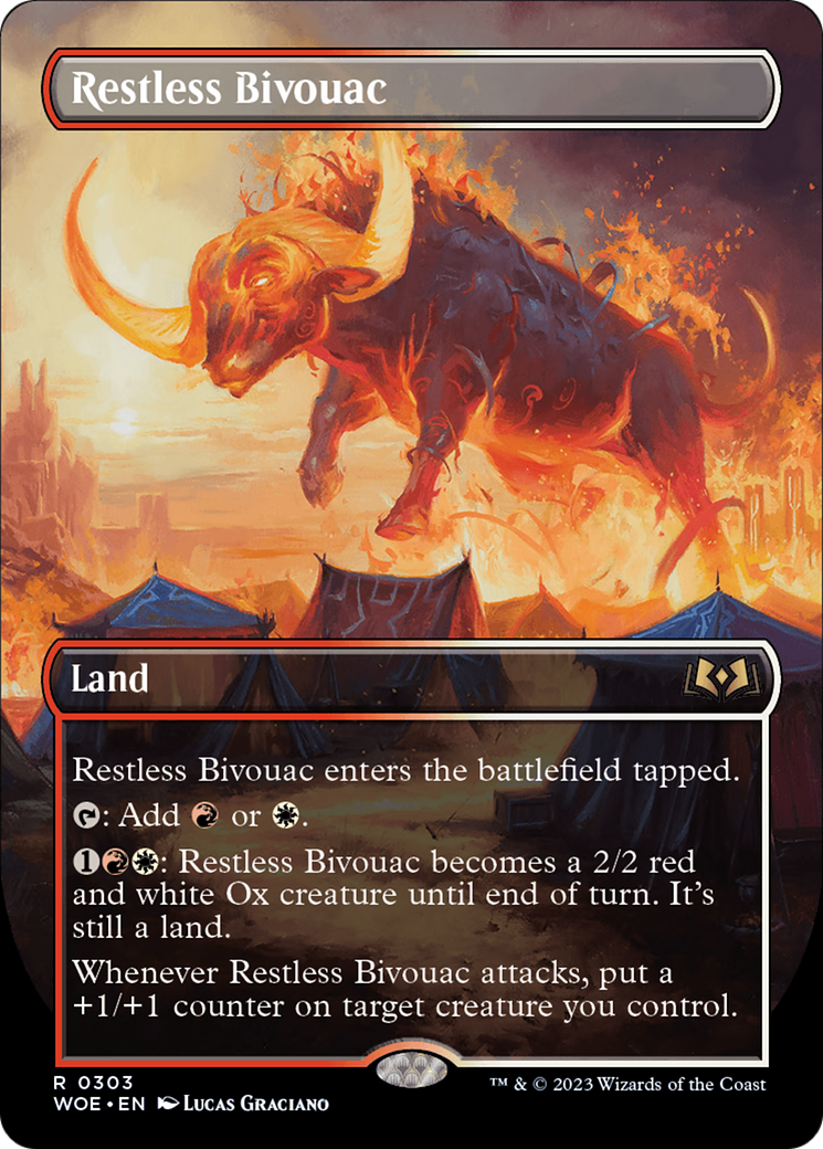 Restless Bivouac (WOE-303) - Wilds of Eldraine (Borderless) Foil