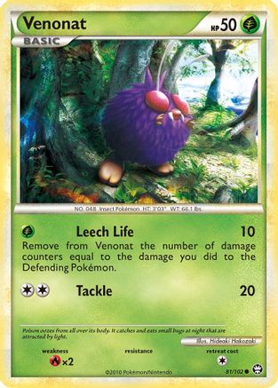 Venonat  - Reverse Holofoil Triumphant - Common