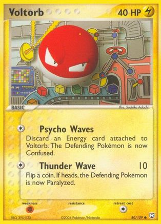 Voltorb 080  - Reverse Holofoil Team Rocket Returns - Common