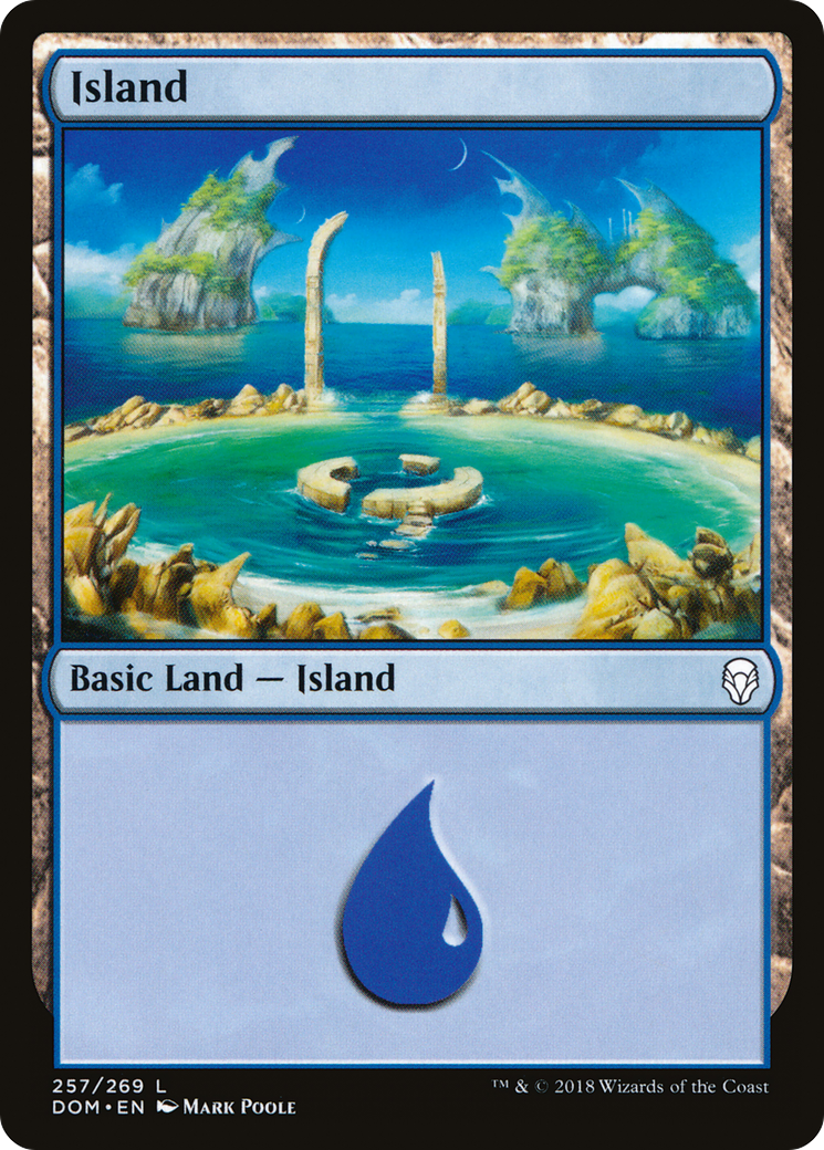 Island (257) (DOM-257) - Dominaria Foil