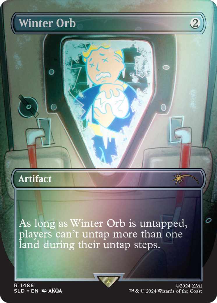 Winter Orb (1486) (Rainbow Foil) (SLD-1486) - Secret Lair Drop (Borderless) Foil